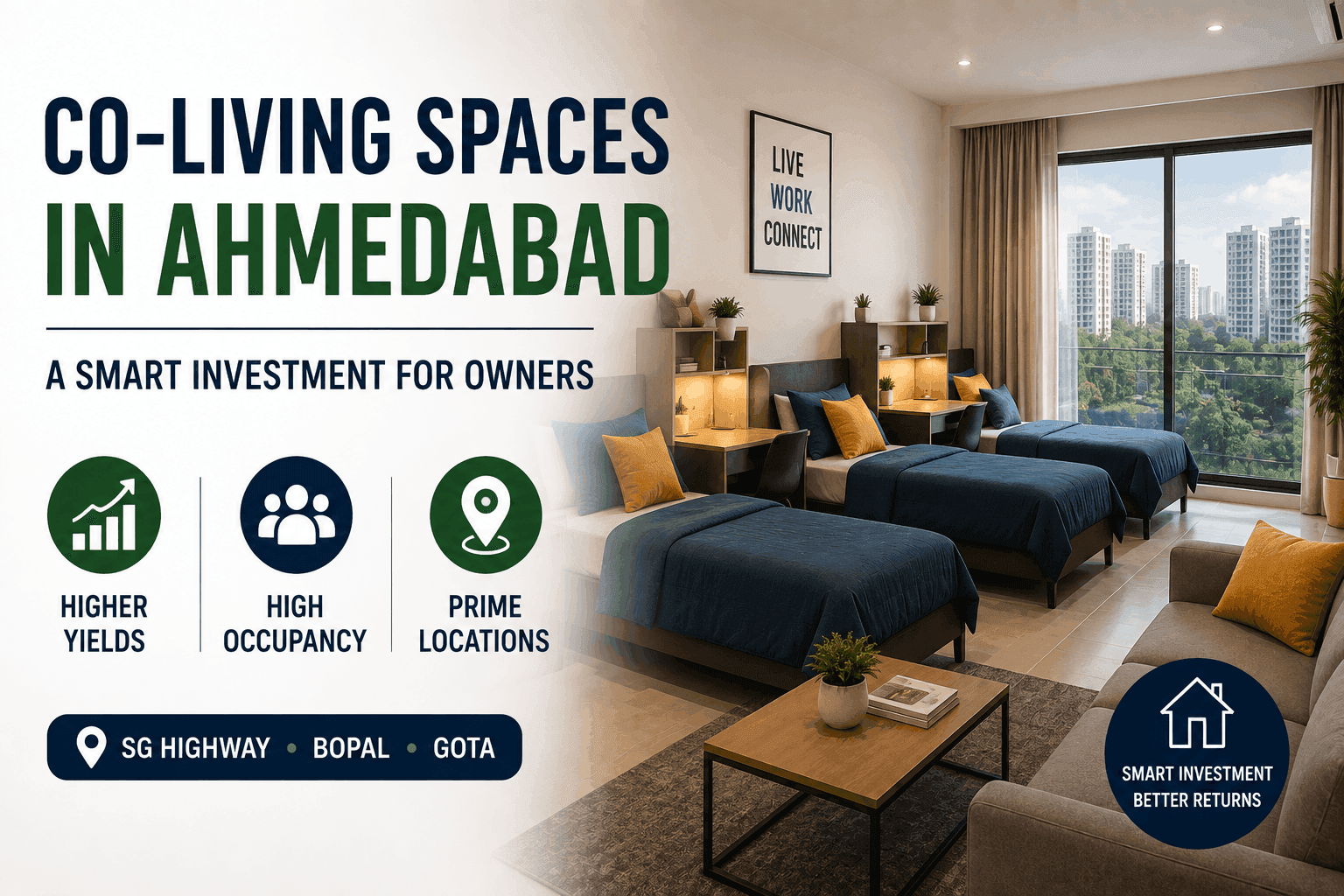 Co-Living Spaces in Ahmedabad: Are They a Smart Investment for Owners?