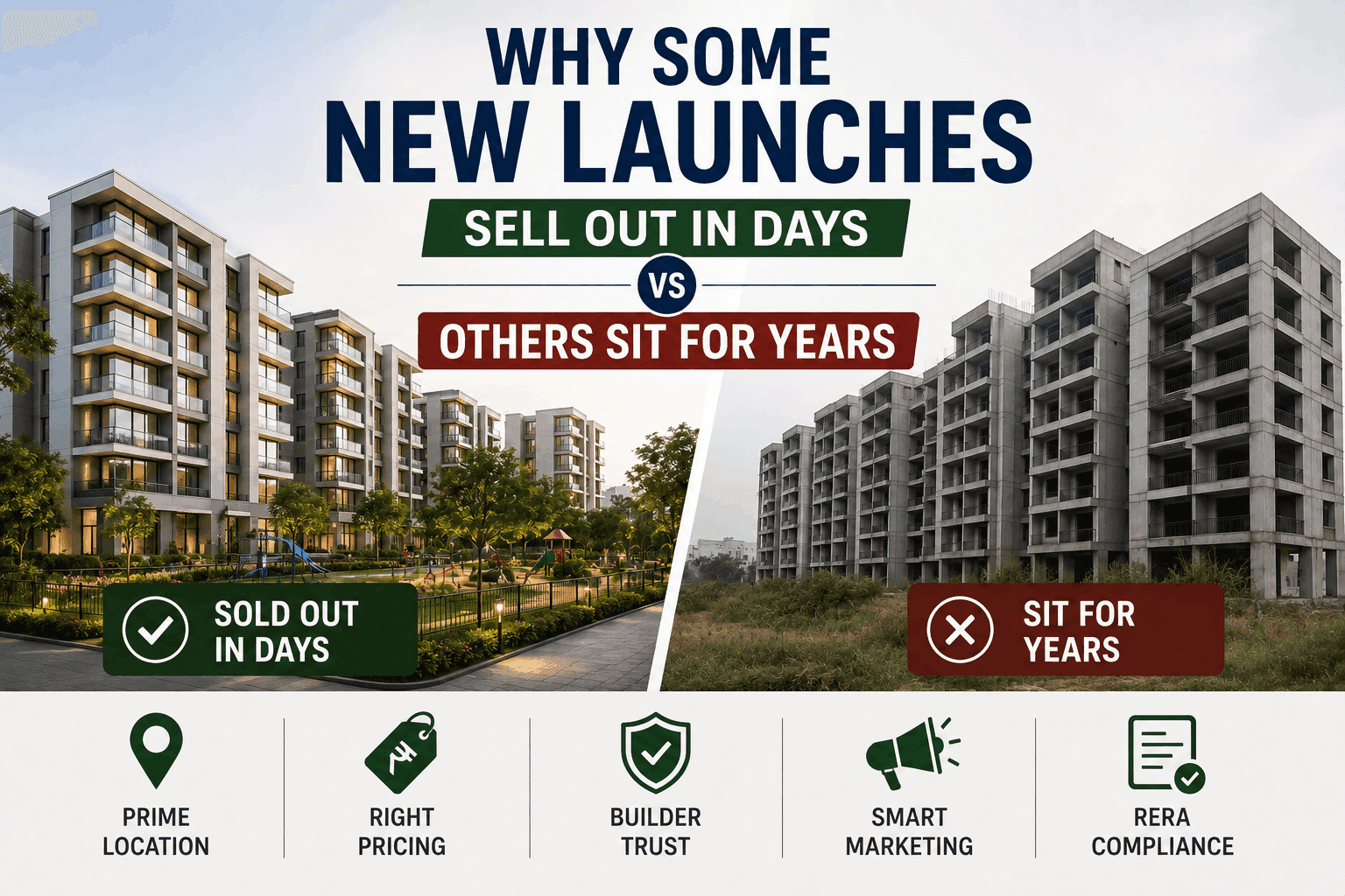 Why Some New Launches in Ahmedabad Sell Out in Days and Others Sit for Years