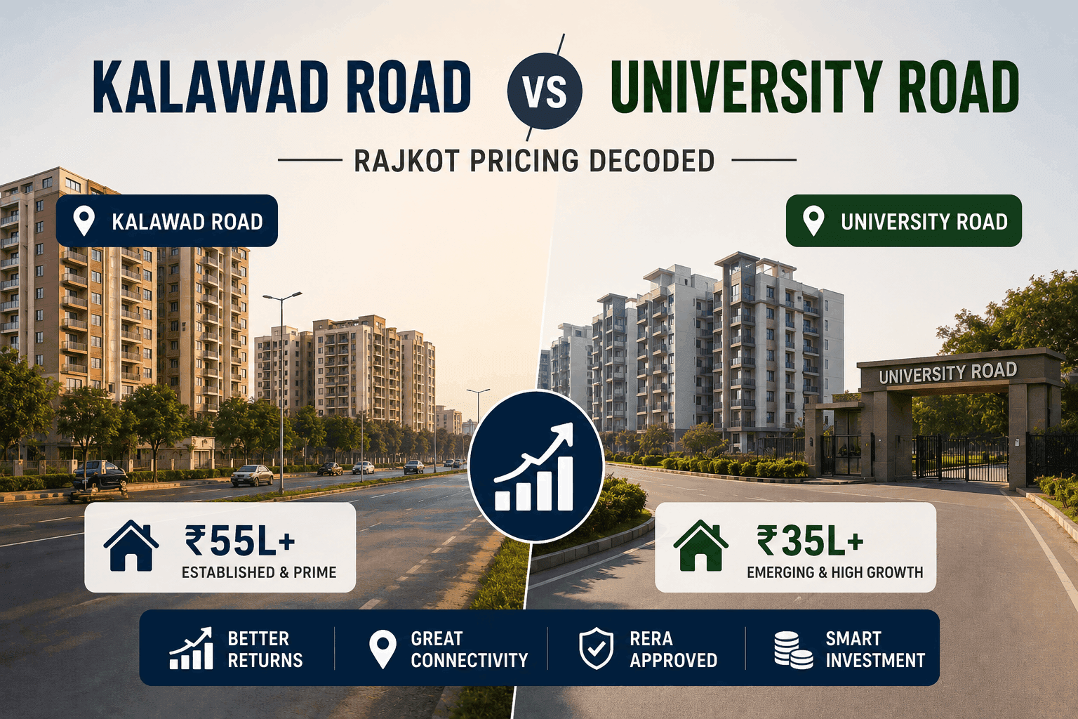 Kalawad Road vs University Road: A Builder's Rajkot Pricing Decoded