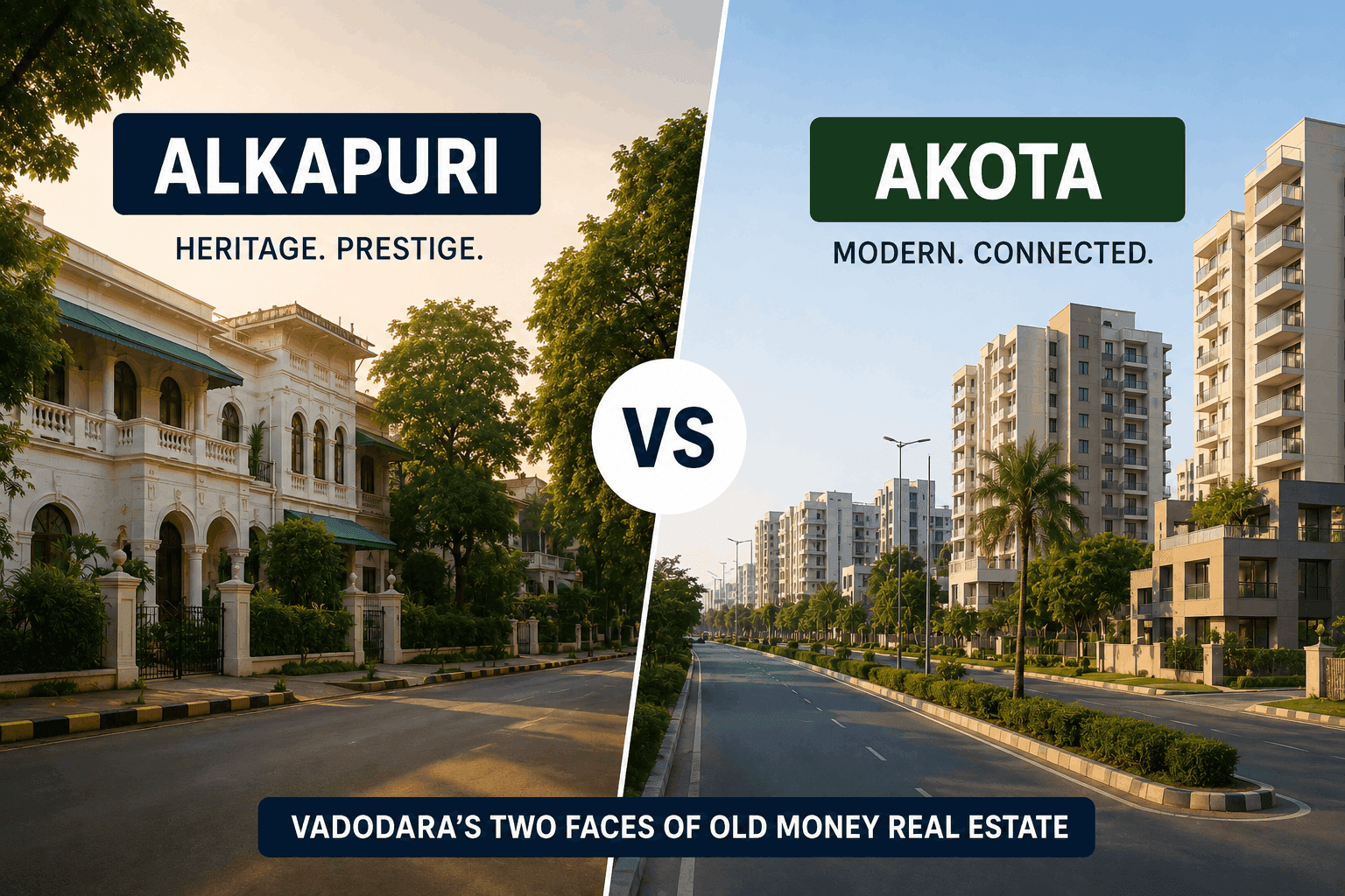 Alkapuri vs Akota: Vadodara's Two Faces of Old Money Real Estate