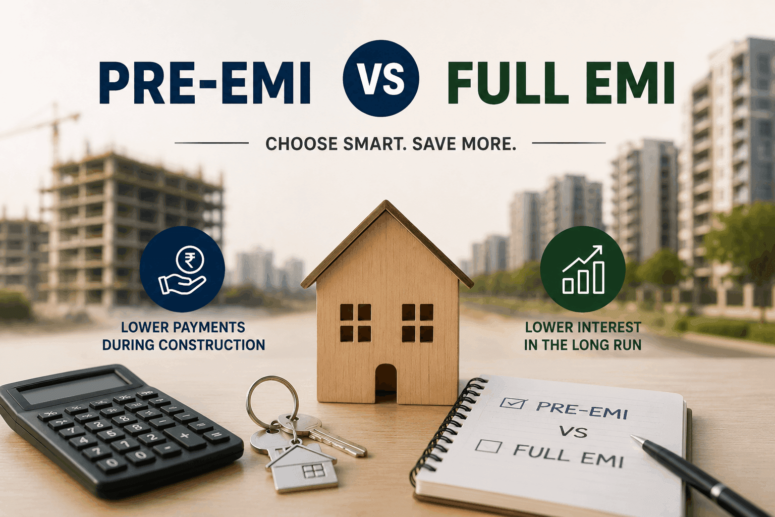 Pre-EMI vs Full EMI: Savings Calculator for Under-Construction Property