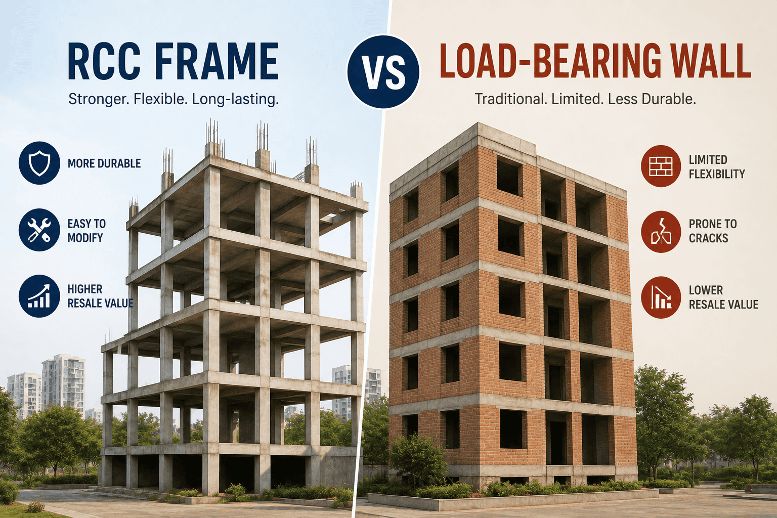 RCC Frame vs Load-Bearing Wall: Which Apartment Lasts Longer?