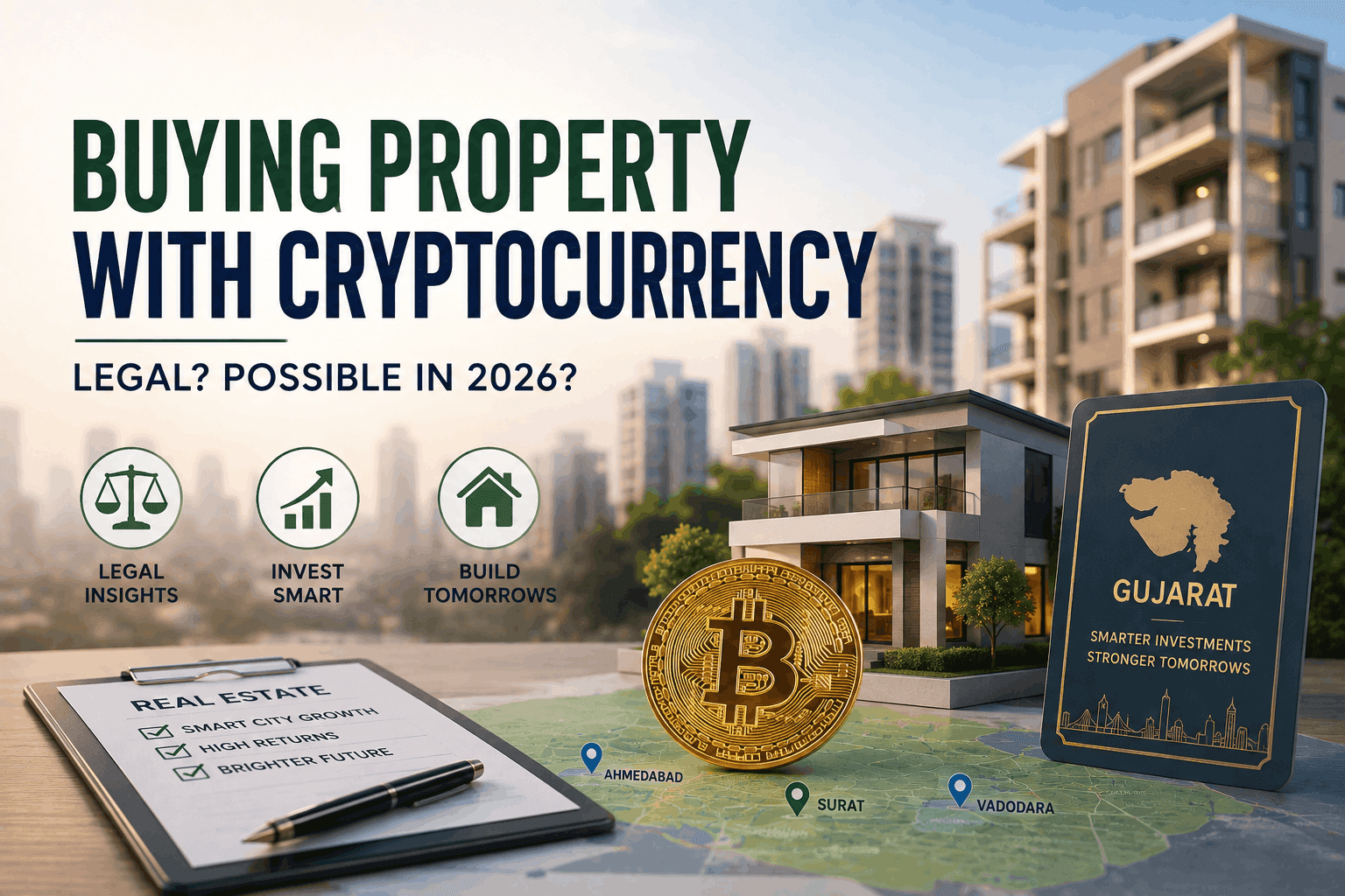 Buying Property with Cryptocurrency in India: Legal? Possible in 2026?: Expert Guide for Gujarat Real Estate