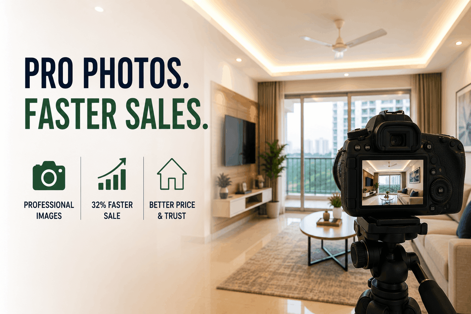 Real Estate Photography: Why Pro Photos Sell Property 32% Faster