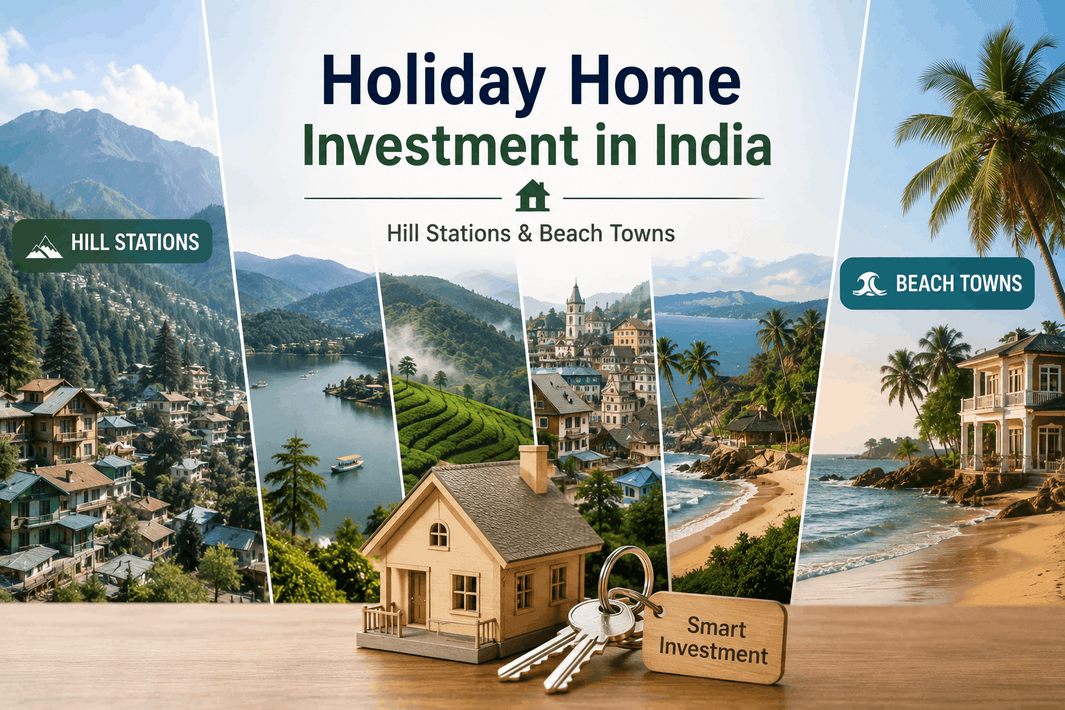 Holiday Home Investment in India: Top 5 Hill Stations + Beach Towns