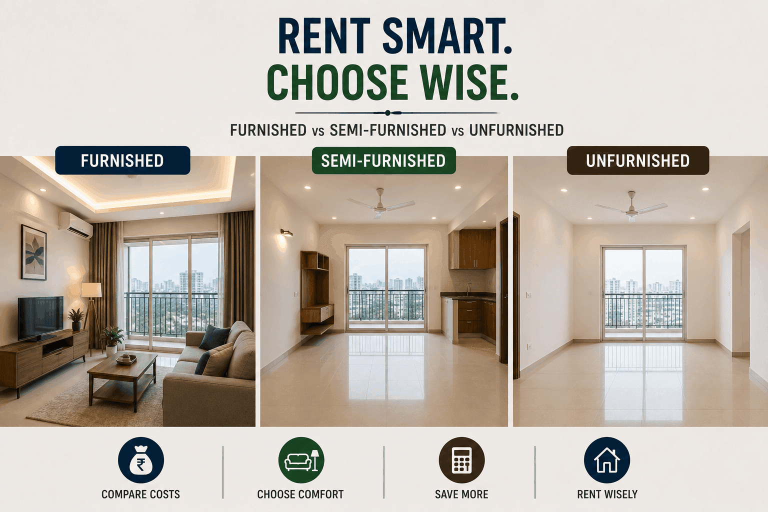 Furnished vs Semi-Furnished vs Unfurnished: Which Rental Saves Money?