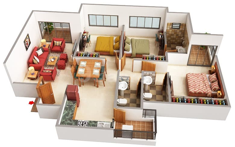 Floor Plan 2 - Shubh Nirvana