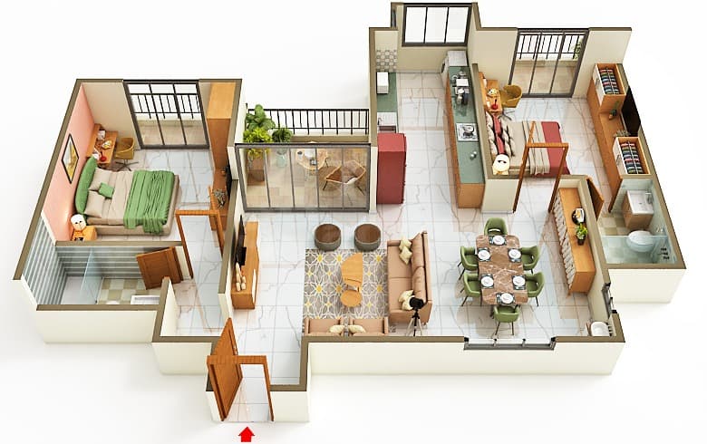 Floor Plan 6 - Grasslands Lakeside