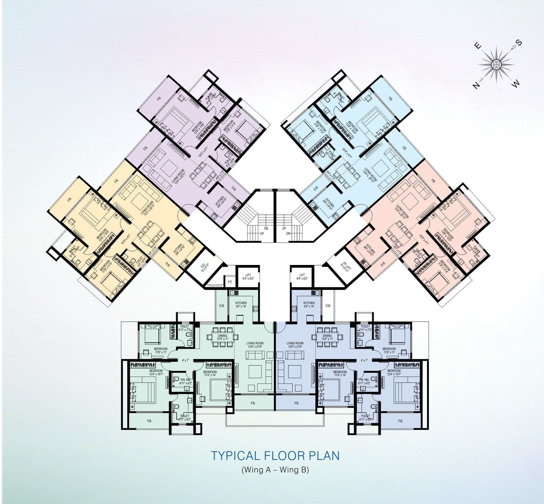 Floor Plan 1 - KBC Lake View Residency