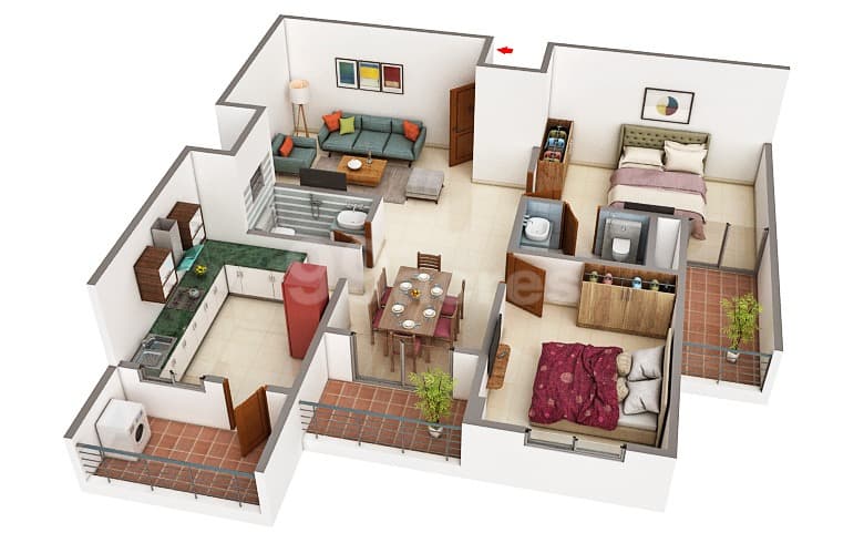 Floor Plan 2 - Srinidhi Apartments