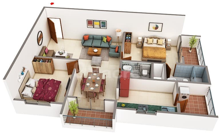 Floor Plan 3 - Srinidhi Apartments