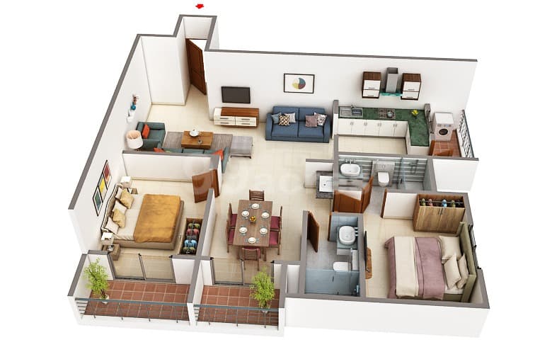 Floor Plan 4 - Srinidhi Apartments