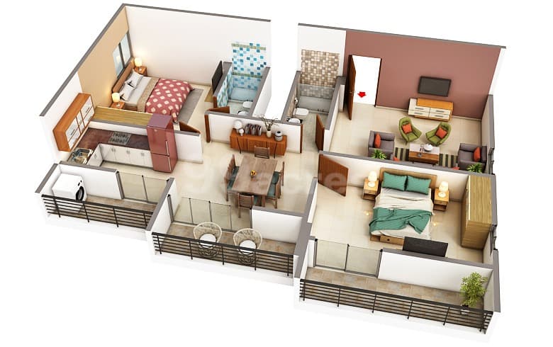 Floor Plan 1 - Bell Residency Apartment