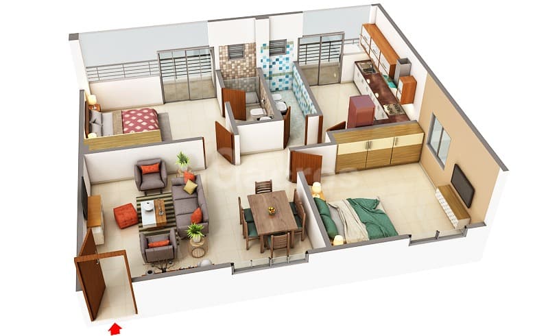 Floor Plan 4 - Bell Residency Apartment