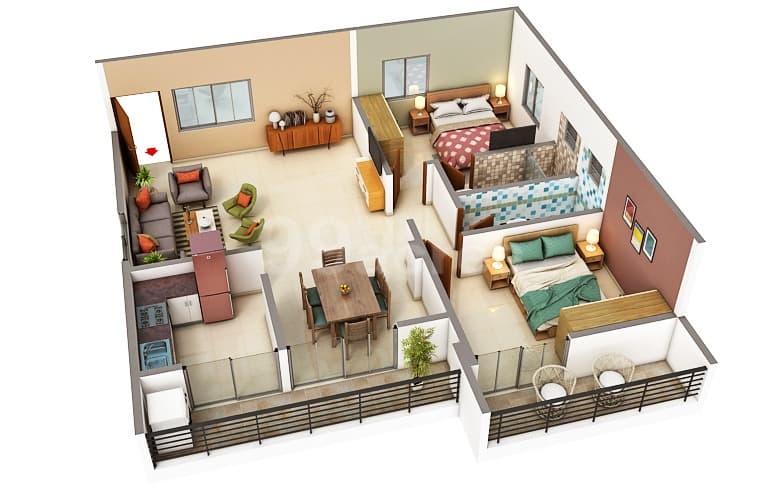 Floor Plan 5 - Bell Residency Apartment