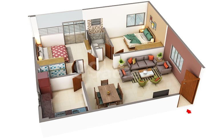 Floor Plan 6 - Bell Residency Apartment