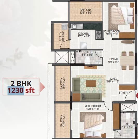 Floor Plan 2 - Nidhi Land White Rose