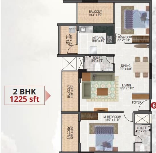 Floor Plan 3 - Nidhi Land White Rose