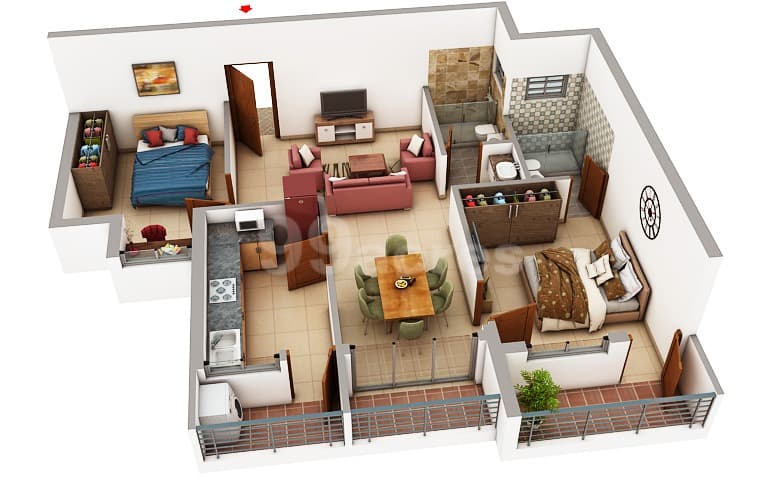 Floor Plan 2 - Red Bricks Palm Hills