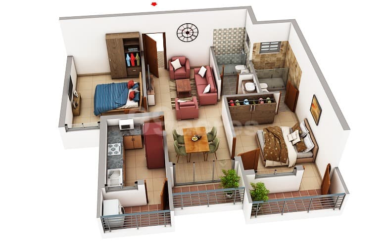 Floor Plan 5 - Red Bricks Palm Hills