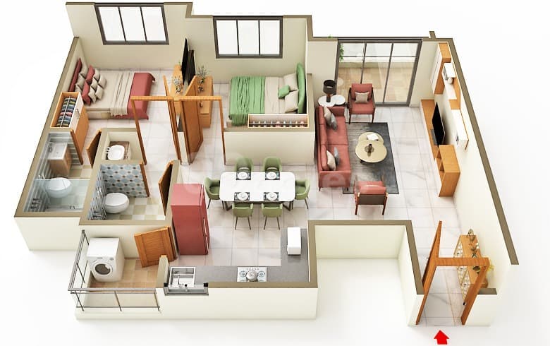 Floor Plan 2 - Raysons Krystal Towers