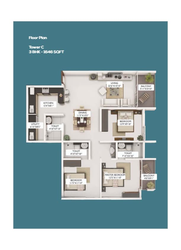 Floor Plan 3 - NorthernSky City