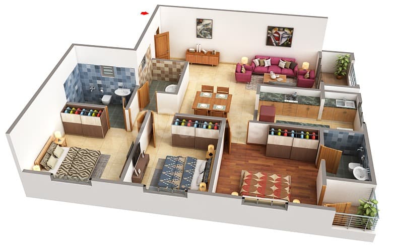 Floor Plan 4 - Brigade Topaz