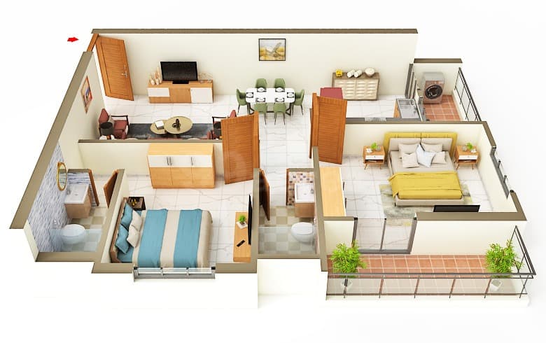 Floor Plan 1 - Ferns Residency