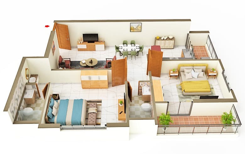 Floor Plan 2 - Ferns Residency
