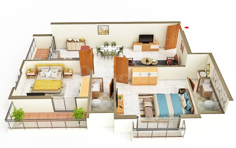 Floor Plan 3 - Ferns Residency