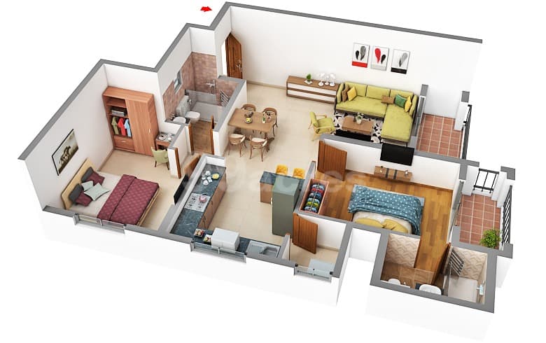 Floor Plan 1 - Brigade Sapphire