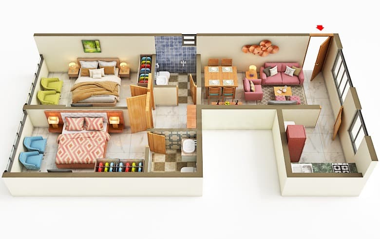 Floor Plan 1 - Disha Infinity