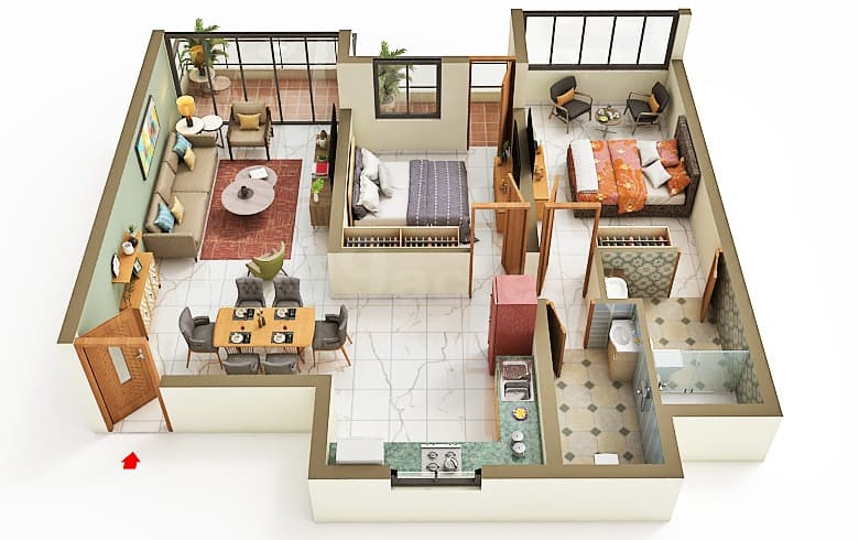 Floor Plan 1 - Avelicia Residency