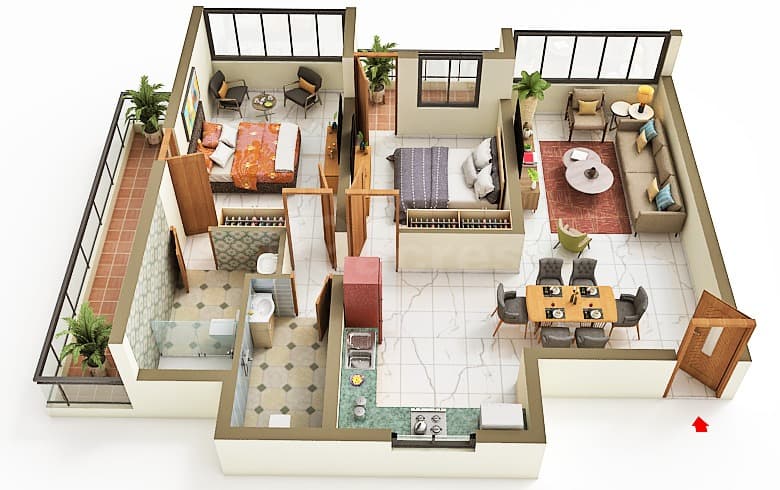 Floor Plan 2 - Avelicia Residency