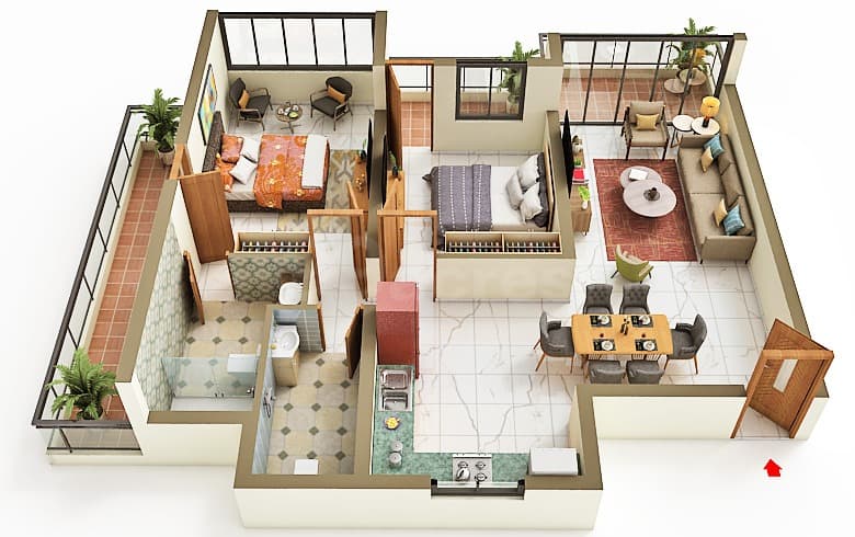 Floor Plan 3 - Avelicia Residency