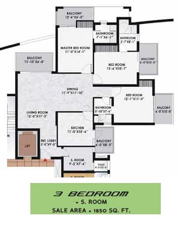 Floor Plan 2 - Suncity Parikrama
