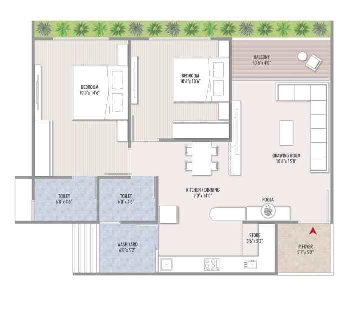 Floor Plan 1 - Achal The Front