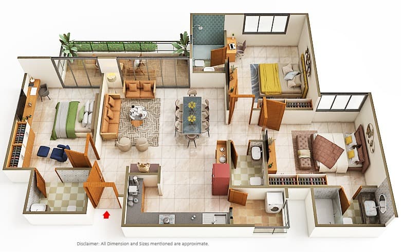 Floor Plan 1 - SKR Vrundavan Elysia