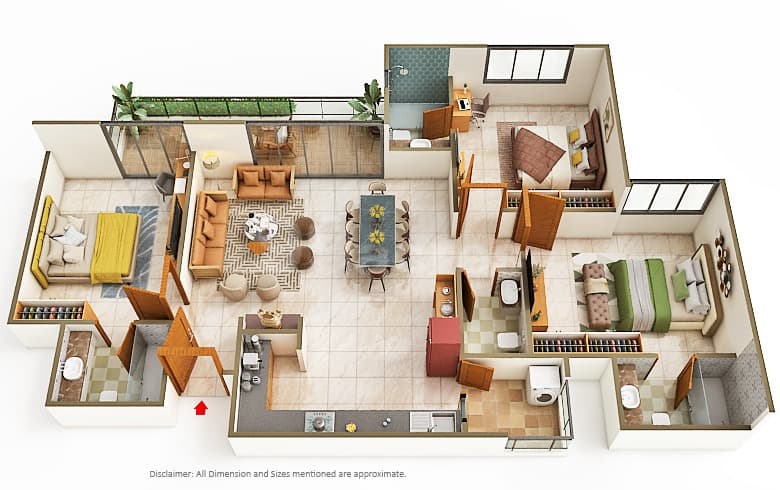 Floor Plan 3 - SKR Vrundavan Elysia