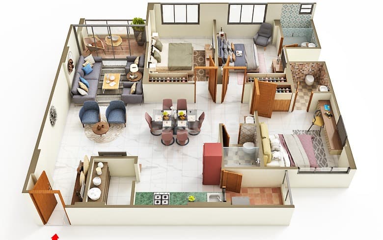 Floor Plan 6 - Shruti Apartment