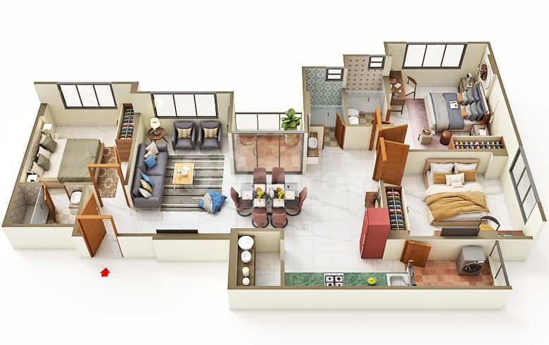 Floor Plan 7 - Shruti Apartment
