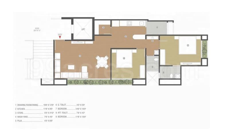 Floor Plan 1 - Vishwa Lake Iksa