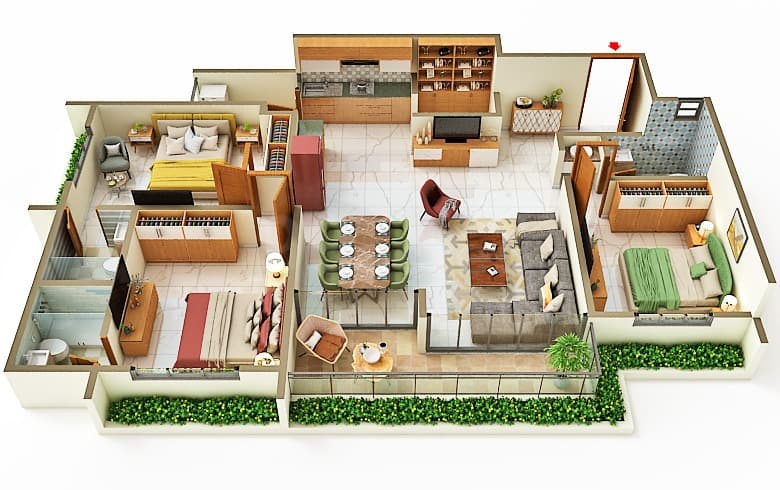 Floor Plan 1 - Mahalakshmi Satvam Skyline