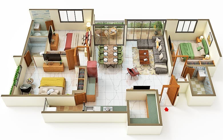 Floor Plan 2 - Mahalakshmi Satvam Skyline