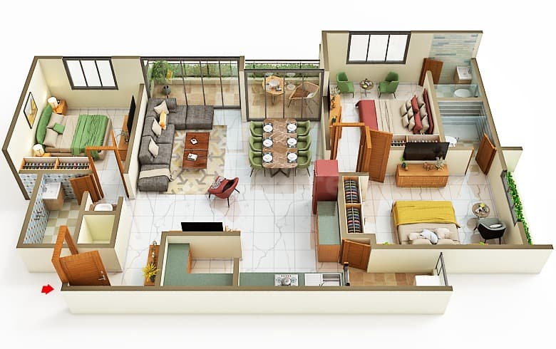 Floor Plan 3 - Mahalakshmi Satvam Skyline