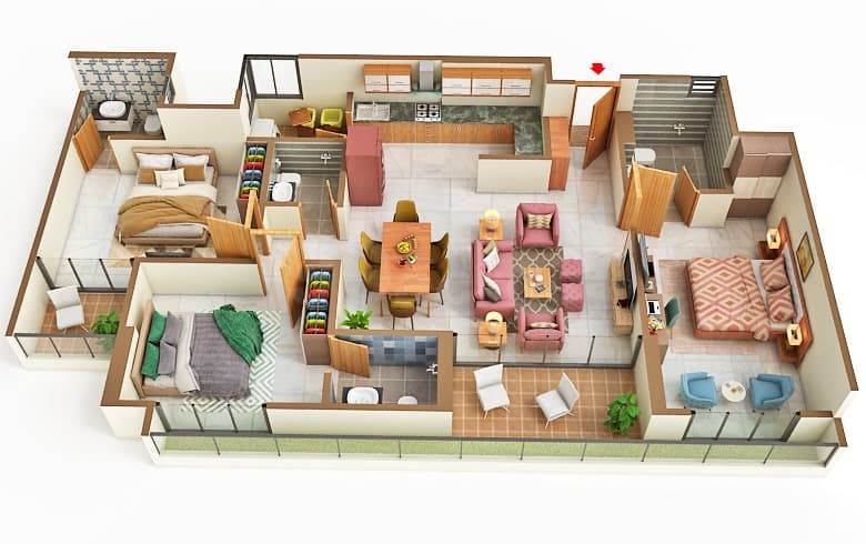 Floor Plan 3 - Aaryan De Casa