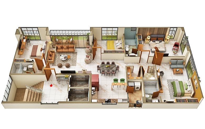 Floor Plan 4 - The Seven by RB Builder