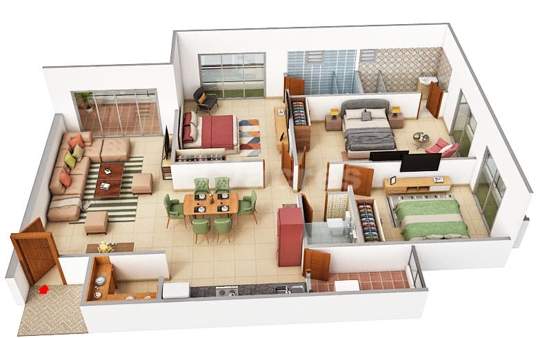 Floor Plan 1 - Vandematram Sky 100