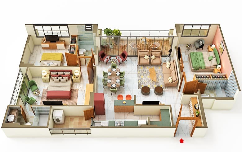 Floor Plan 1 - Vinayak Sapphire 2