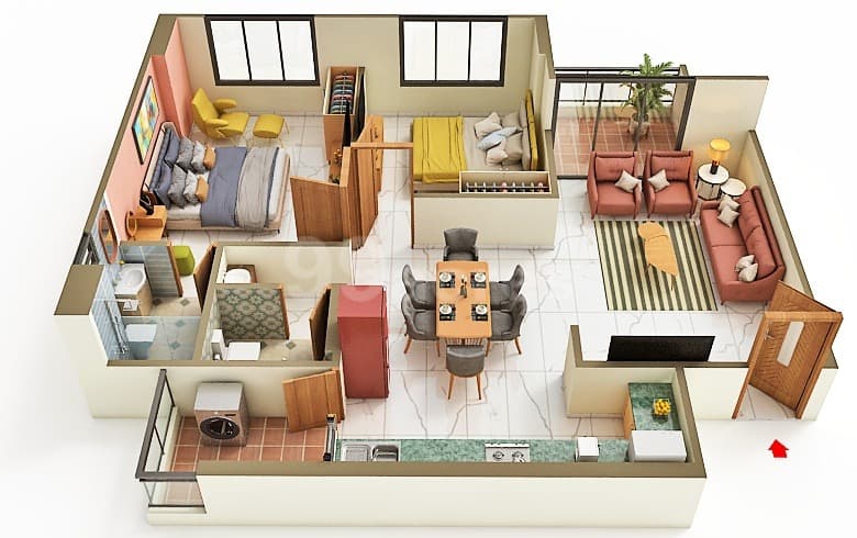 Floor Plan 1 - Madhav Samved Opera Melody
